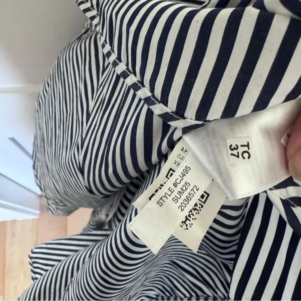J. Crew Delilah‎ Dress in Striped Cotton Poplin